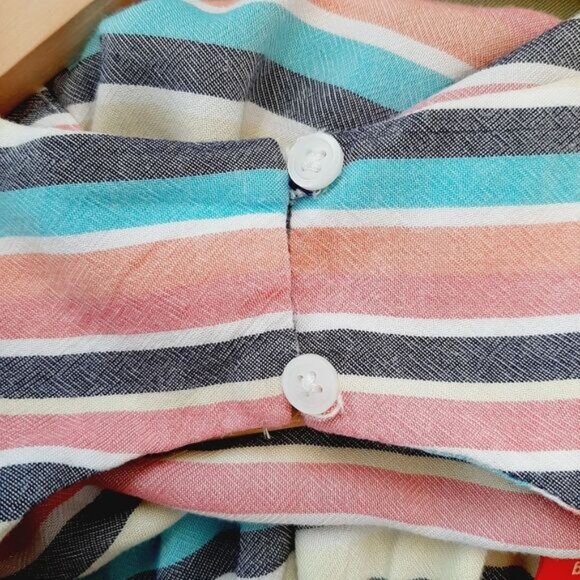 JOE FRESH | Jumpsuit Wide Leg Cropped Bottom Colorful Stripe Romper Kids Sz XL - Picture 14 of 16